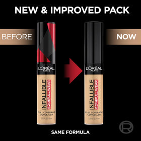 L'Oreal Paris concealer swatch on arm in Eggshell to show color match and matte finish