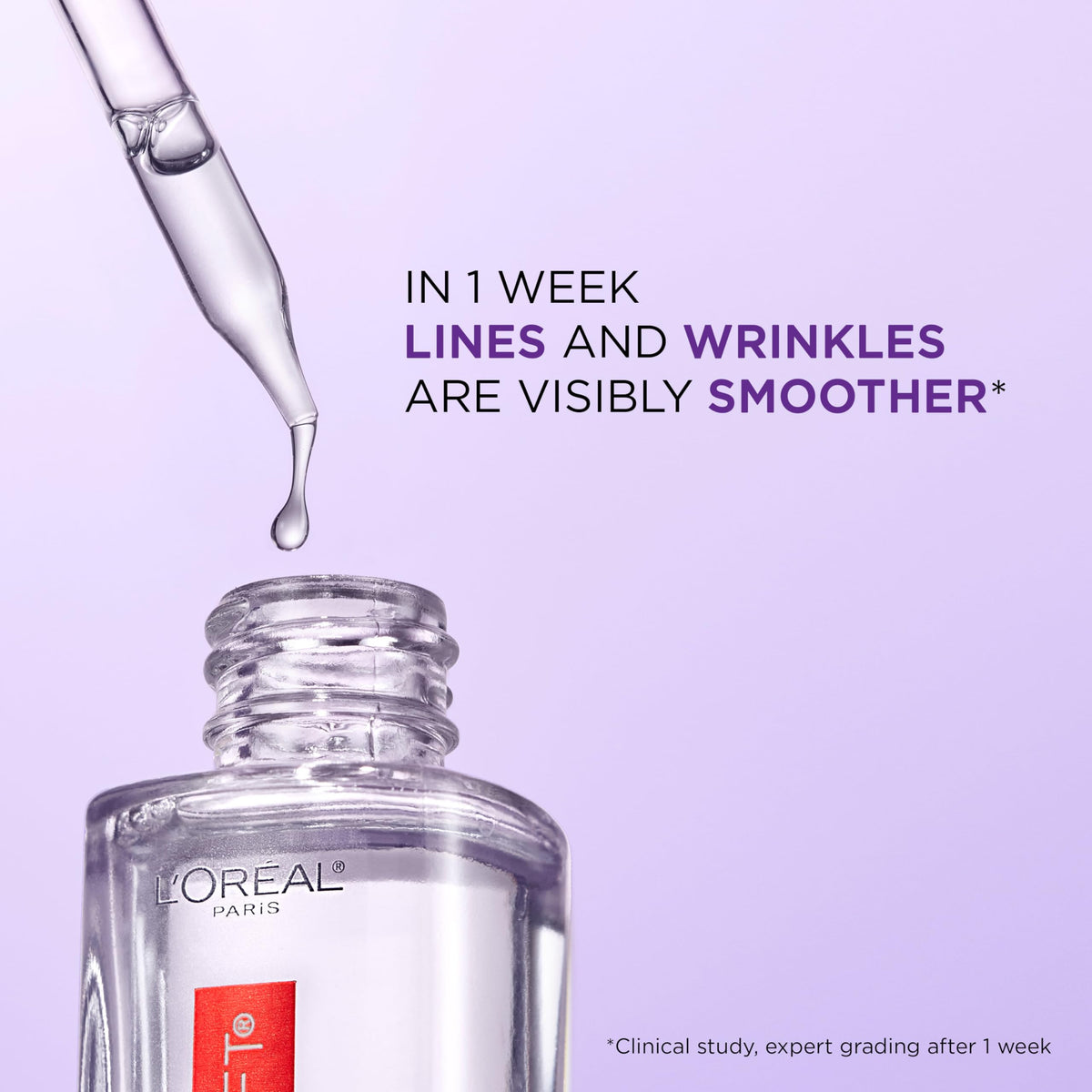 L'Oreal Paris gel texture close-up illustrating lightweight, fast-absorbing formula