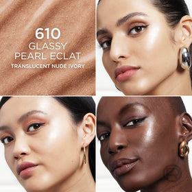 L'Oreal Paris creamy glassy highlighter texture close-up showing smooth blendability benefit