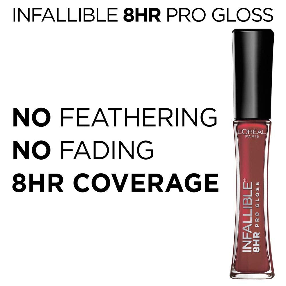 L'Oreal Paris gloss texture close-up illustrating hydrating, high-shine finish benefit