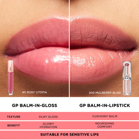 L'Oreal Paris applied on lips, natural mauve and dewy shine