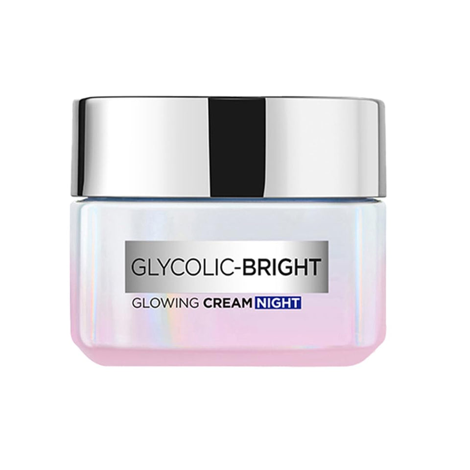 L'Oreal Paris jar front view showing compact brightening night cream