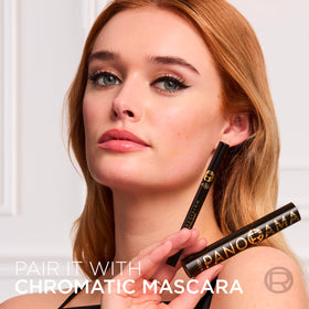 L'Oreal Paris lifestyle shot by mirror illustrating longwear during daily routine