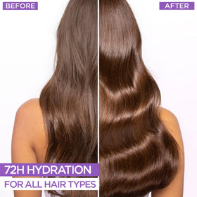 L'Oreal Paris applied to damp hair demonstrating easy overnight use