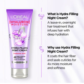 L'Oreal Paris ingredients panel close-up showing key moisturizing components