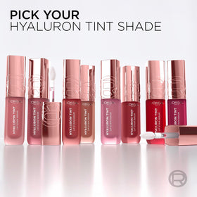 Flat lay of L'Oreal Paris hyaluron tint with makeup items showing everyday kit compatibility