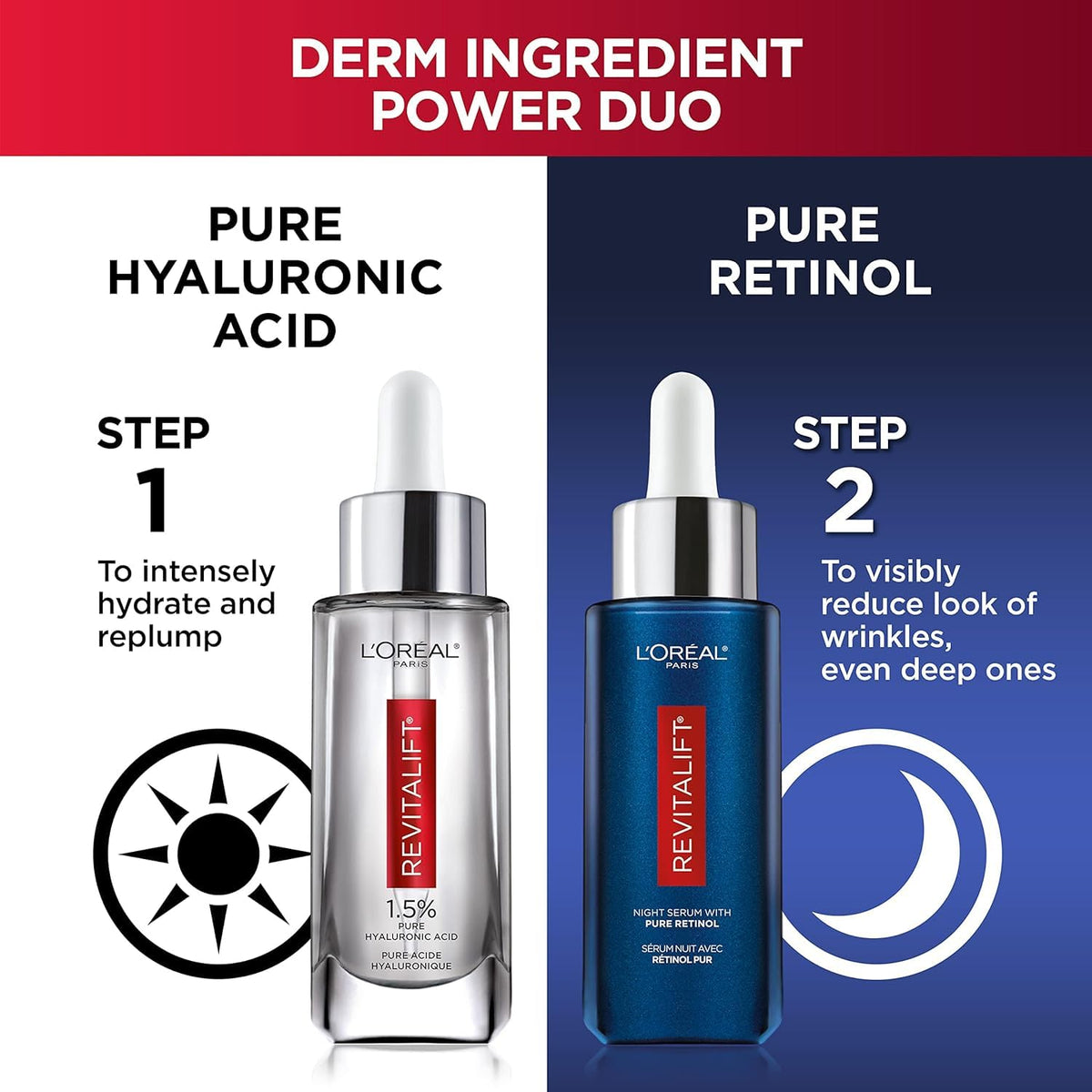 L'Oreal Paris hyaluronic serum dropper detail highlighting precise dosing