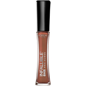 L'Oreal Paris front packaging showing gloss tube and shade benefit