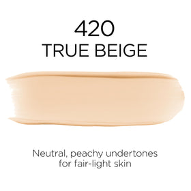 L'Oreal Paris before and after comparison illustrating even coverage benefit