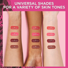 L'Oreal Paris model wearing Daring Rosewood 20 showing natural matte flush for everyday wear