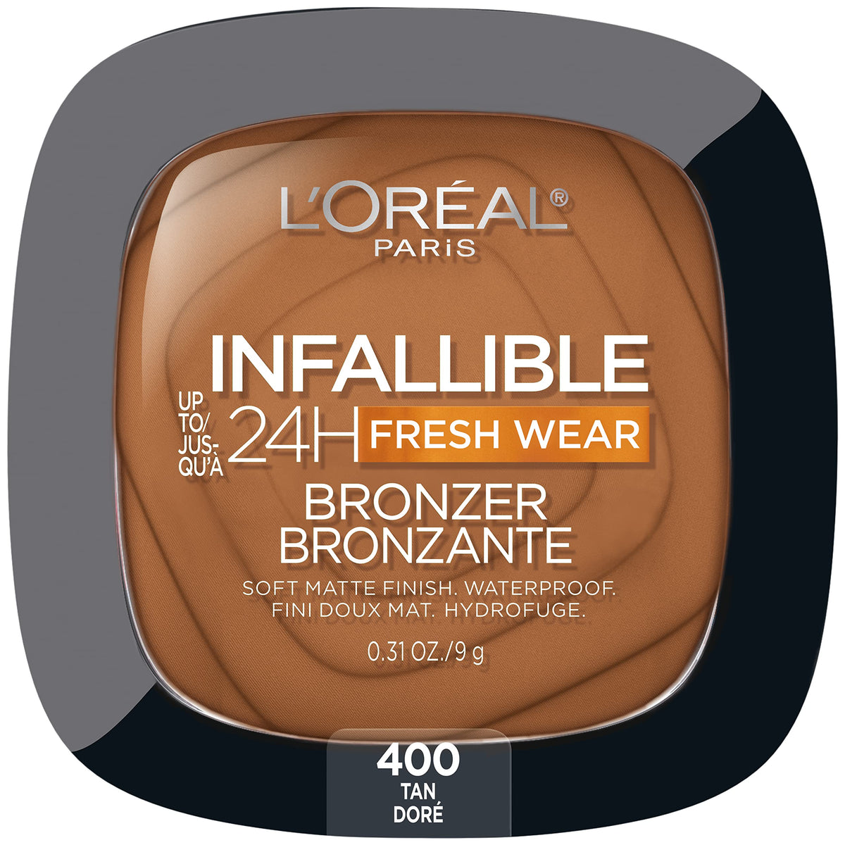 L'Oreal Paris bronzer front packaging showing compact and shade name for identification