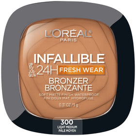 L'Oreal Paris bronzer front packaging showing compact and shade label for easy identification