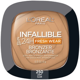 L'Oreal Paris bronzer front packaging showing shade label and compact benefit