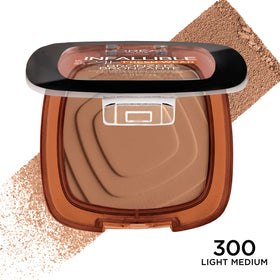 L'Oreal Paris bronzer swatched on arm to show buildable Light Medium warmth and blendability