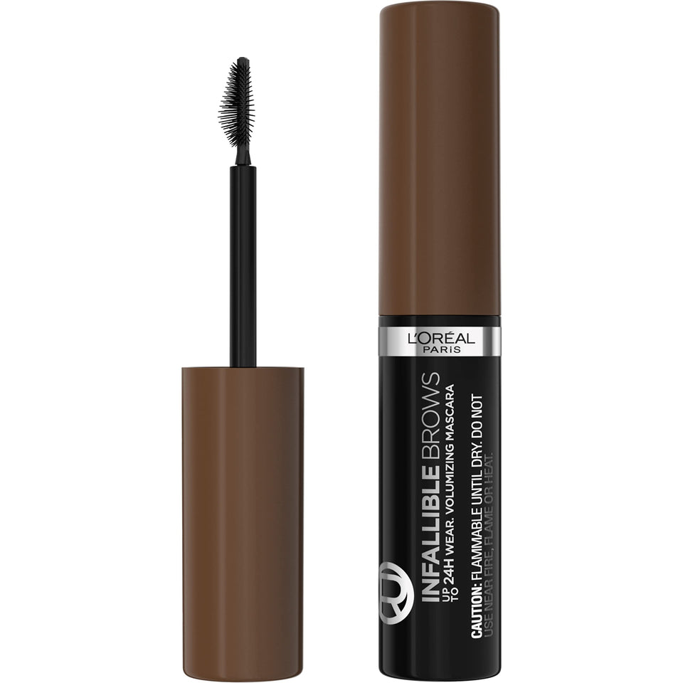 L'Oreal Paris brow mascara front packaging showing shade 5.0 Brunette for easy selection