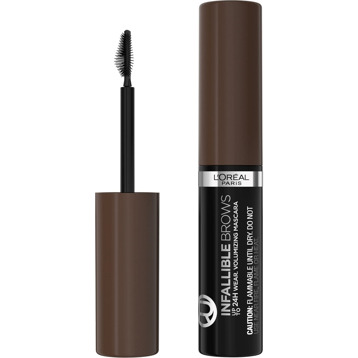 L'Oreal Paris Infallible brow mascara front tube showing shade and branding for easy identification