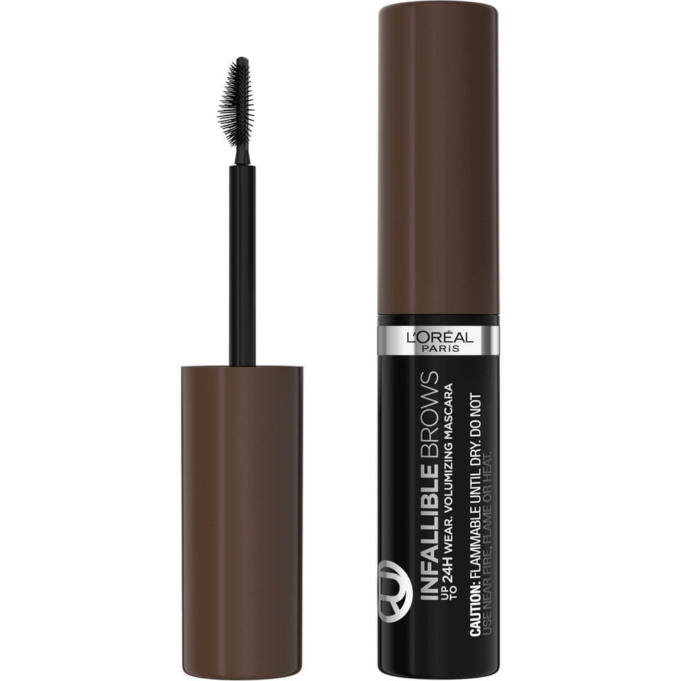 L'Oreal Paris Infallible brow mascara front tube showing shade and branding for easy identification