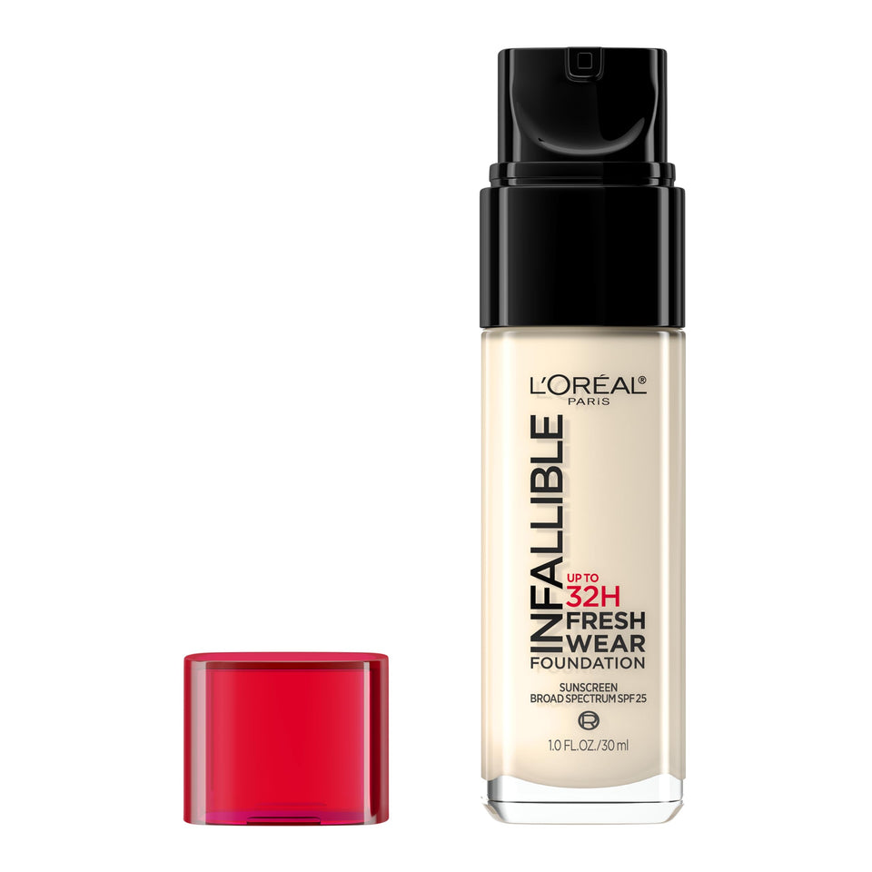 L'Oreal Paris bottle front packaging showing shade and label benefit