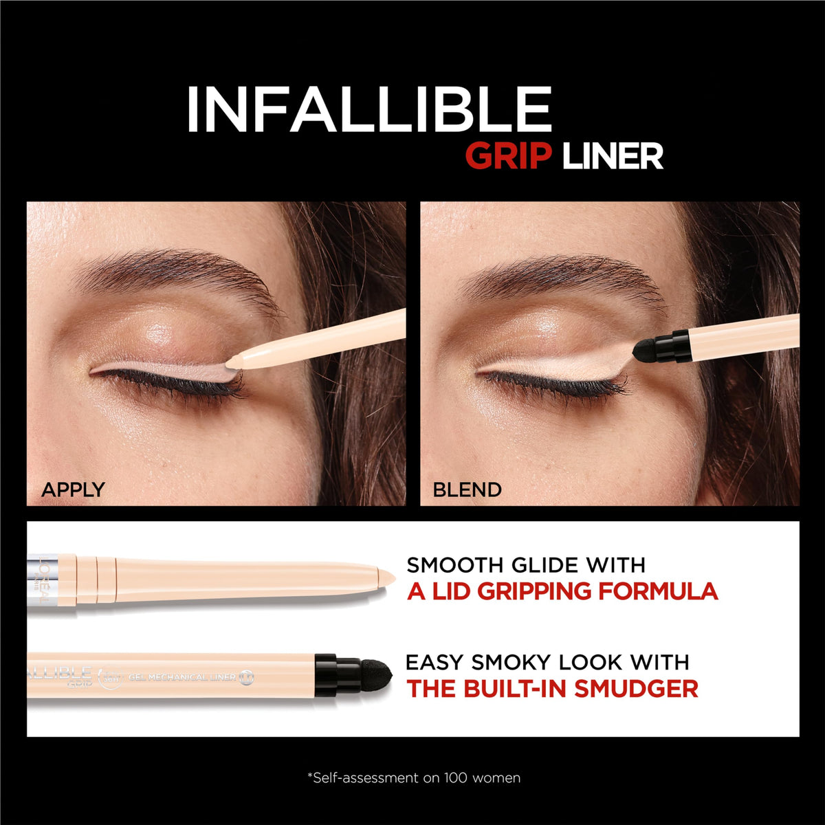 L'Oreal Paris Bright Nude swatch on skin illustrating true pigment and blendability