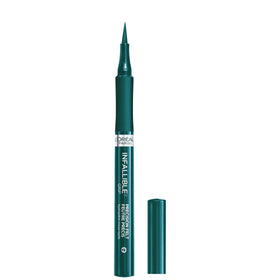 L'Oreal Paris front packaging showing green eyeliner and benefits