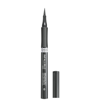 L'Oreal Paris Infallible Grip front view showing slim grey liner and cap for quick identification