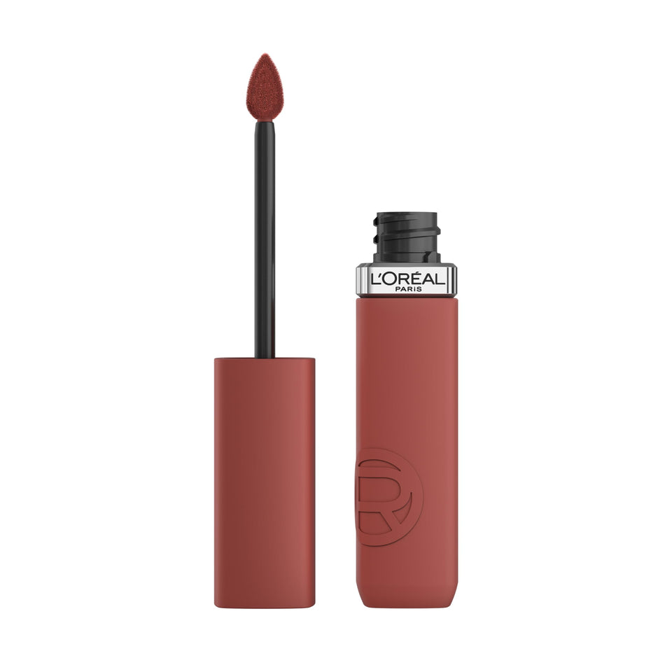 L'Oreal Paris front packaging showing shade Lazy Sunday 150 and sleek tube benefit: clear shade ID
