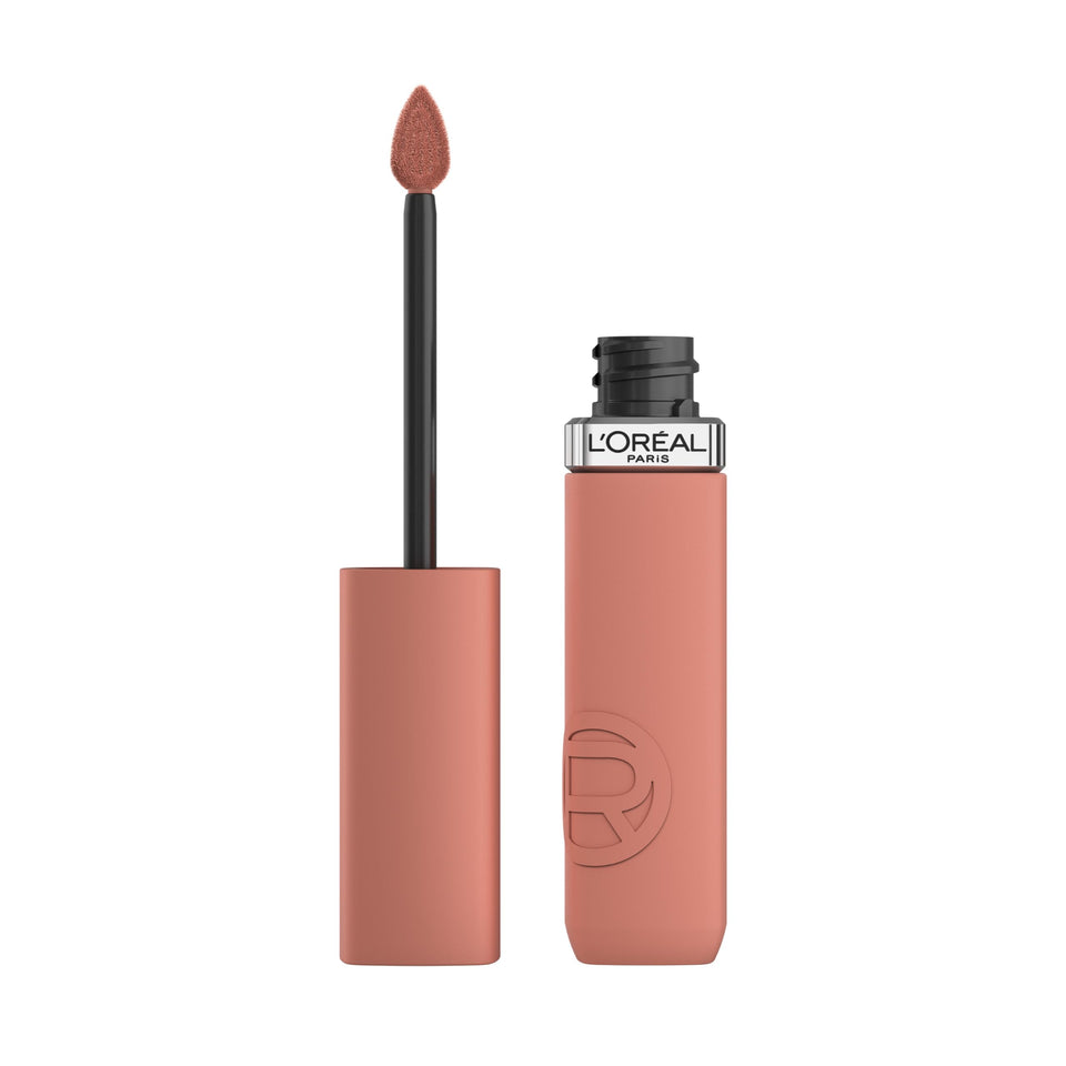 L'Oreal Paris front packaging showing product and shade, clear branding benefit
