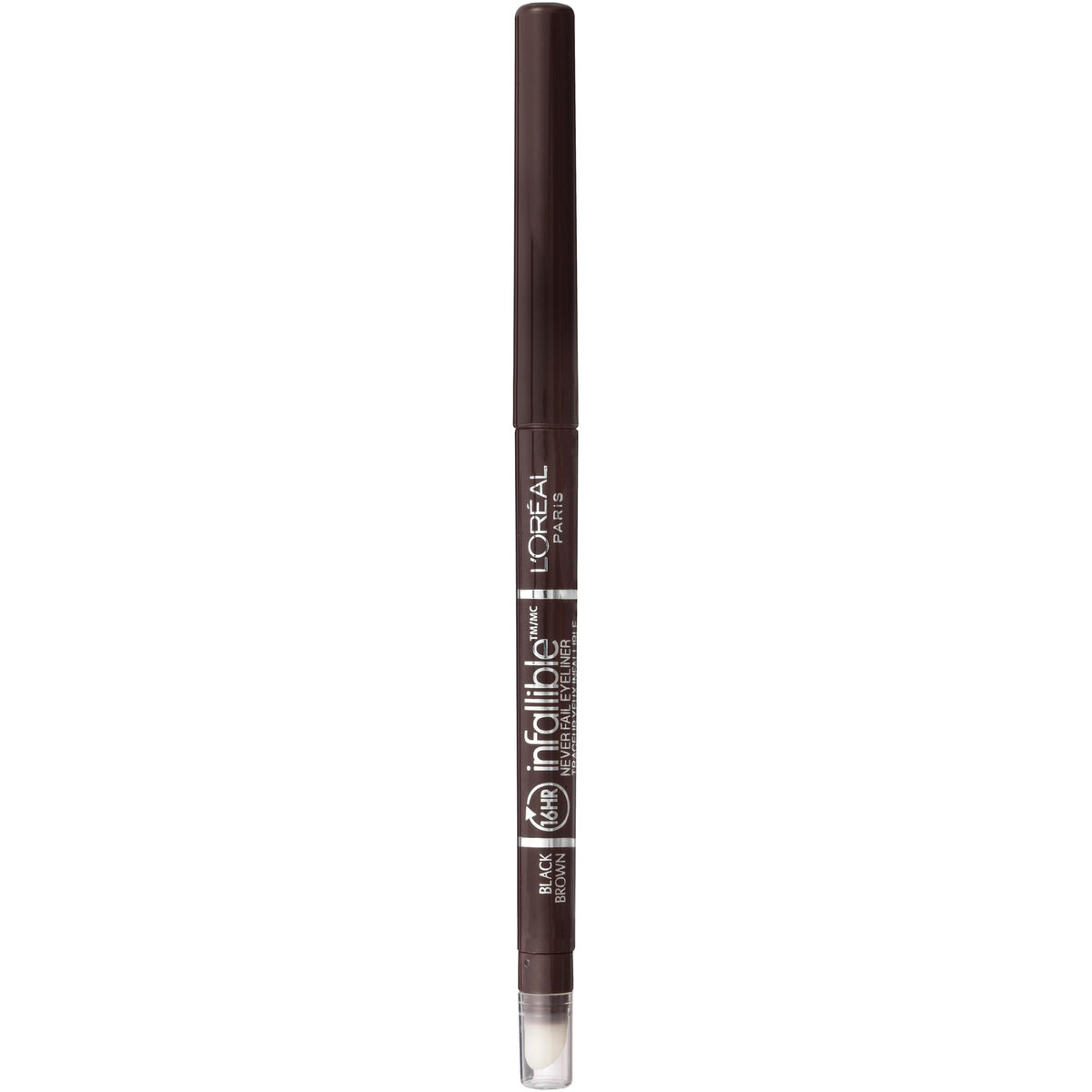 L'Oreal Paris pencil front view showing sleek packaging and shade