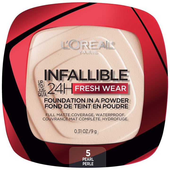 L'Oreal Paris compact front showing sleek packaging and portable design