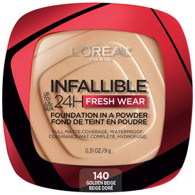 L'Oreal Paris front packaging showing compact and shade label, easy shade selection