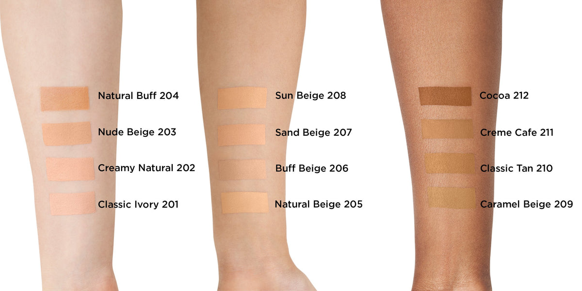 L'Oreal Paris foundation creamy texture close-up demonstrating hydrating, blendable finish