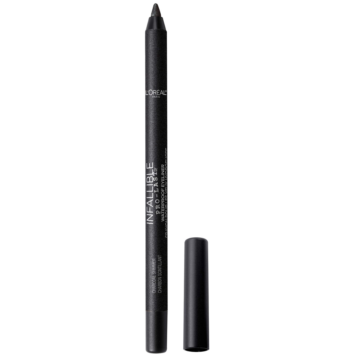 L'Oreal Paris pencil front packaging showing product and shade, clear product ID and convenience