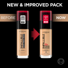 L'Oreal Paris close-up pump dispenser delivering controlled amount, precise application benefit