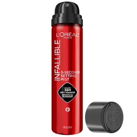 L'Oreal Paris front packaging showing clear bottle and label for long-lasting hold