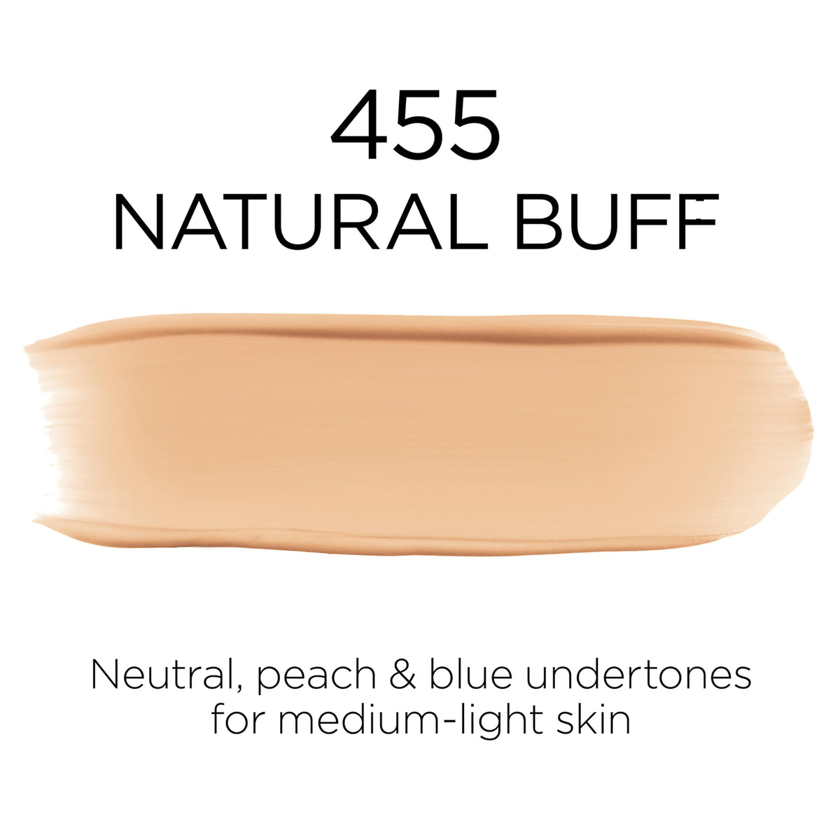 L'Oreal Paris shade 455 Natural Buff displayed alone to show accurate color selection benefit