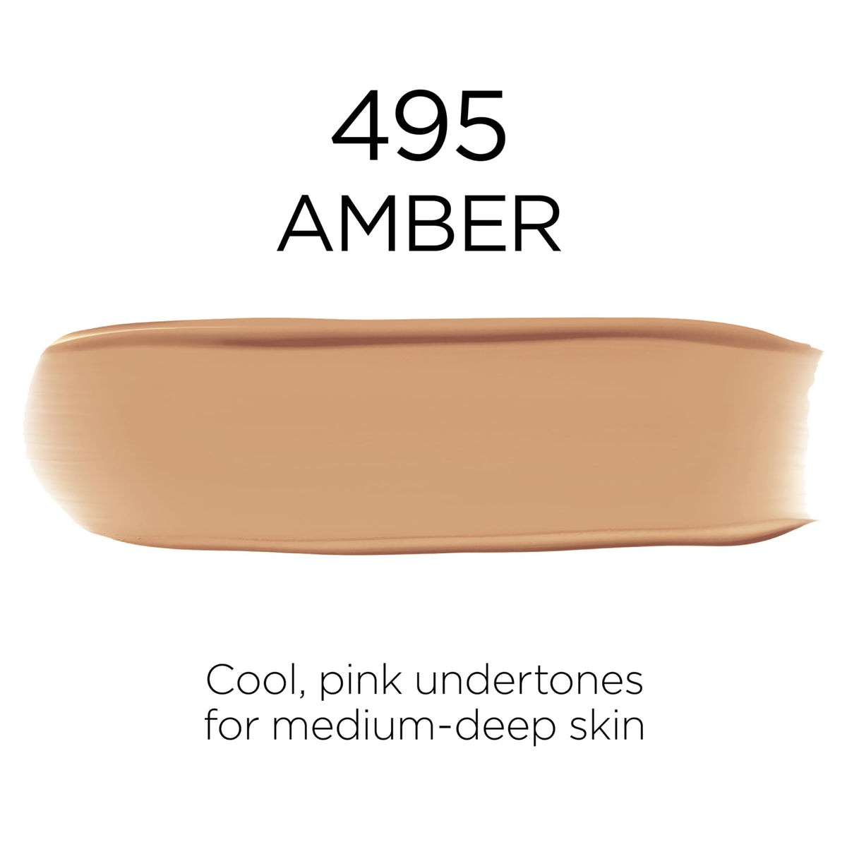 L'Oreal Paris shade 495 amber on wrist showing color match and true-to-skin tone