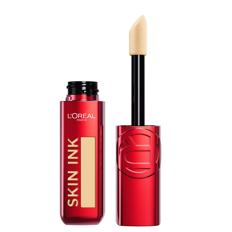 L'Oreal Paris front bottle shot highlighting compact design and longwear benefit
