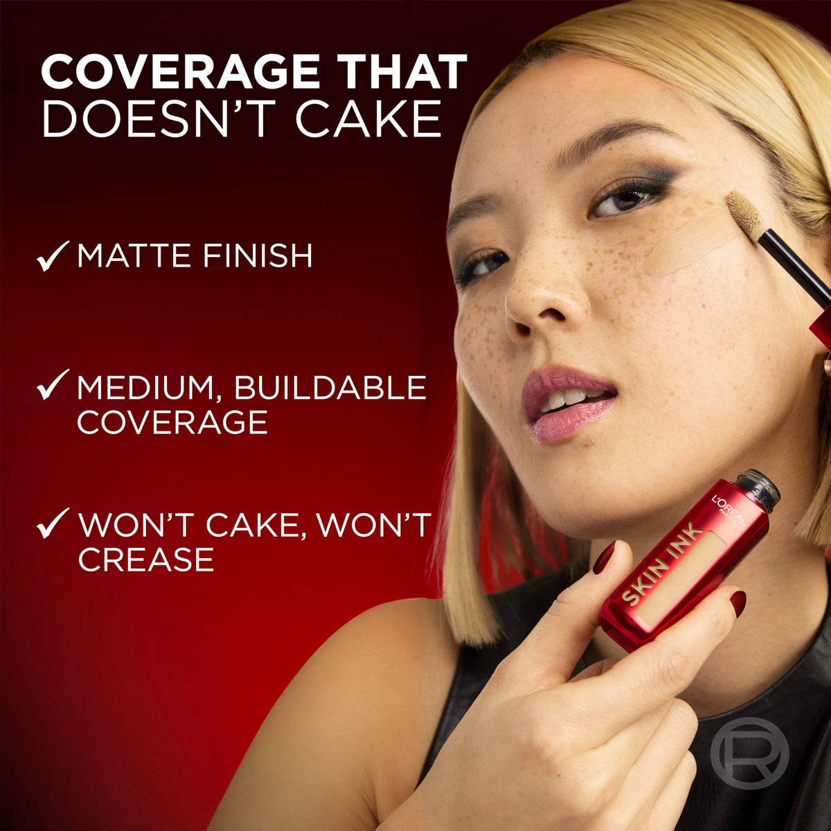 L'Oreal Paris held in hand shows size and portability benefit