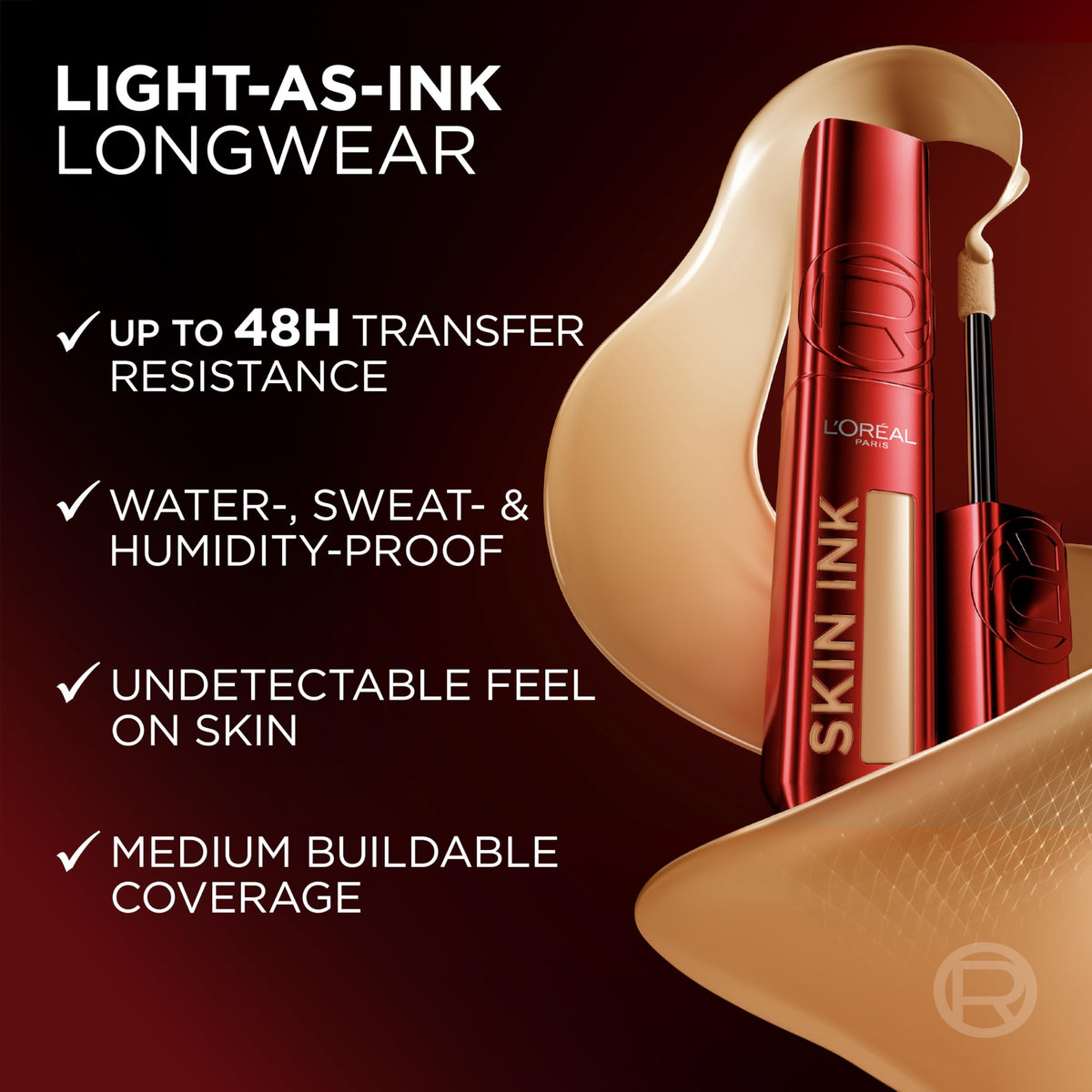 L'Oreal Paris swatches on arm compare shade 140 medium warm