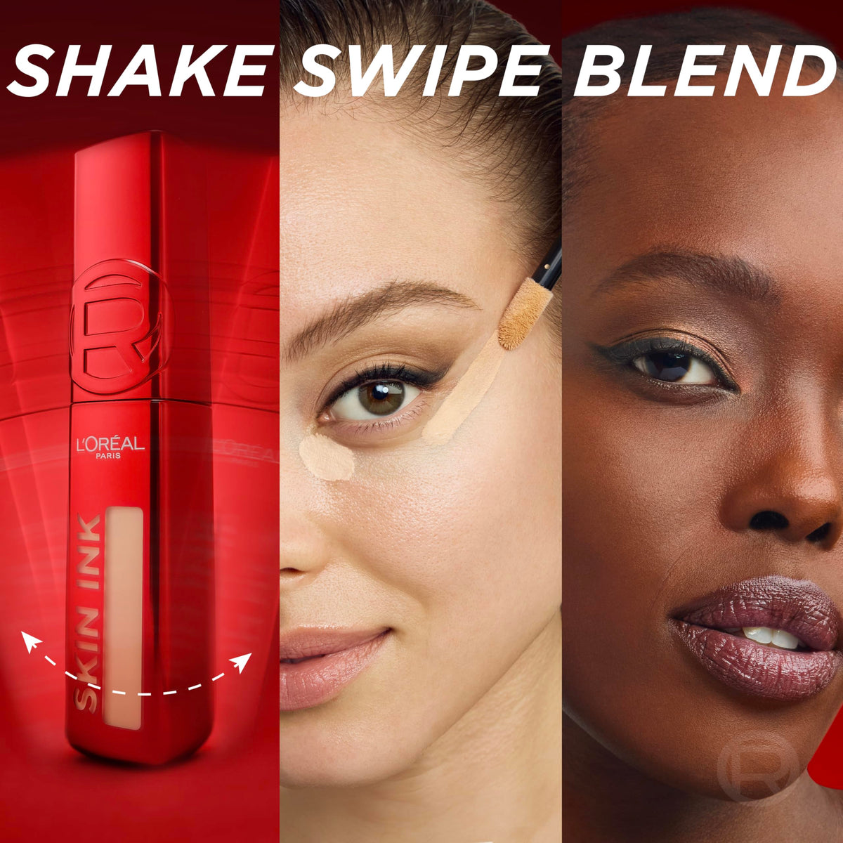 L'Oreal Paris texture drop highlights lightweight, blendable finish