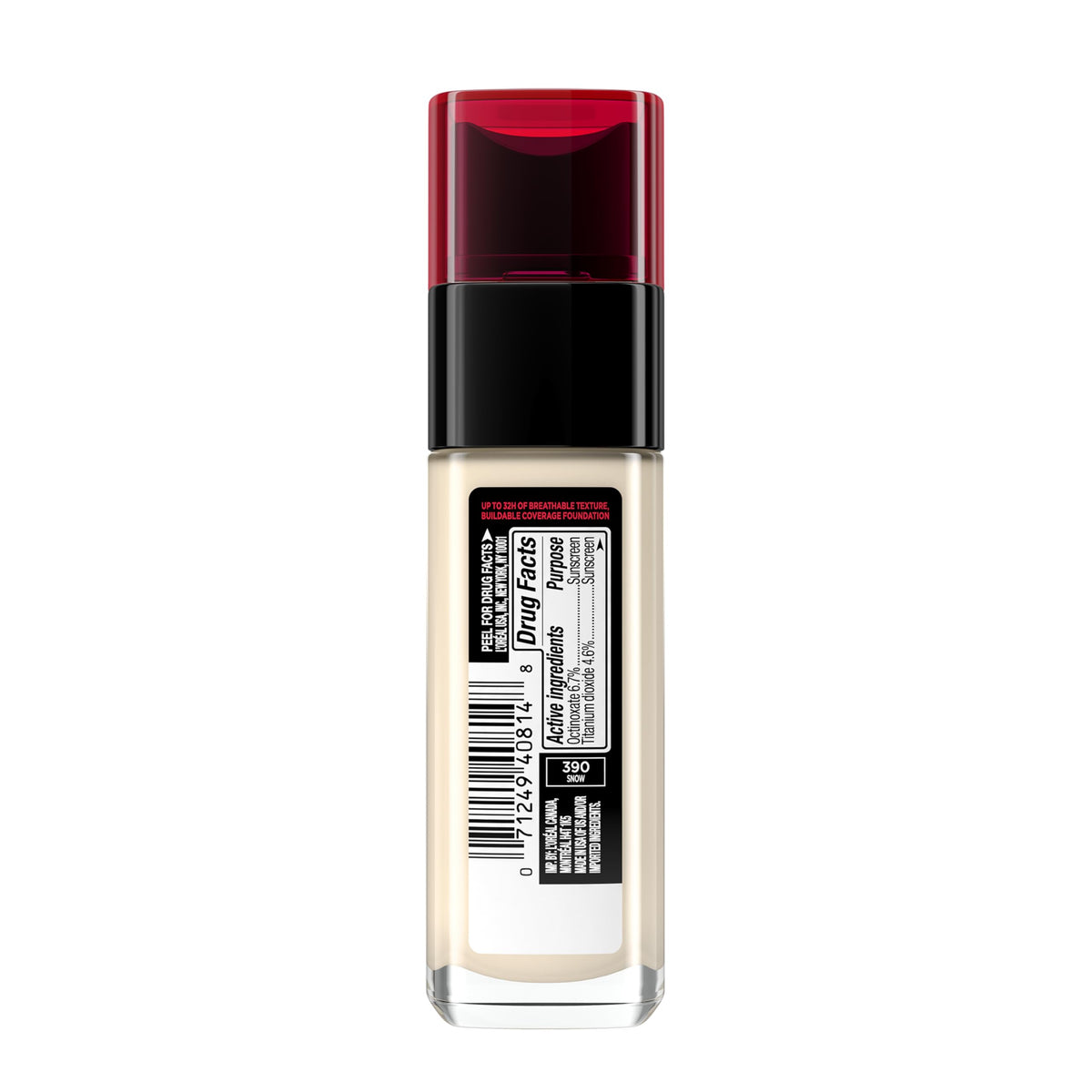 L'Oreal Paris blended swatch demonstrating even coverage and color