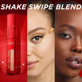 L'Oreal Paris texture swatch showing blendable lightweight formula