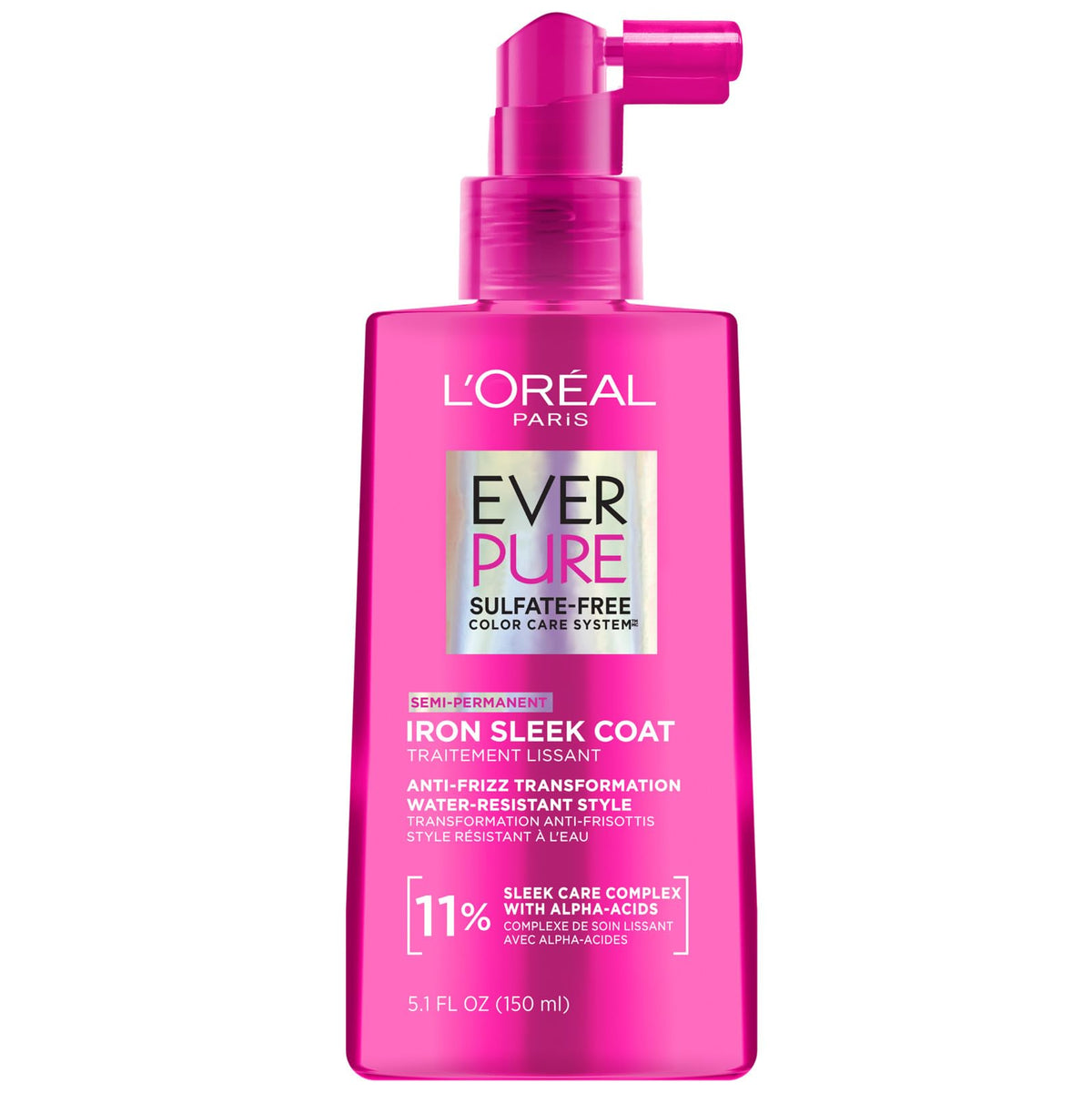L'Oreal Paris bottle front view showing label and 5.1 fl oz size benefit