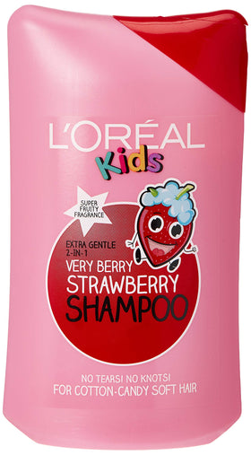 L'Oreal Paris kids front packaging showing label and 250ml size, clear benefits