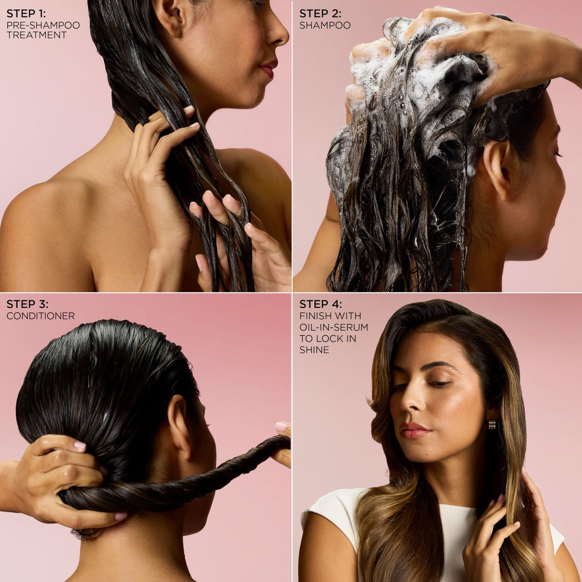 L'Oreal Paris close label showing key ingredients and sulfate-free claims