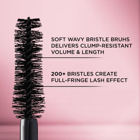 L'Oreal Paris mascara in hand showing compact size and easy application