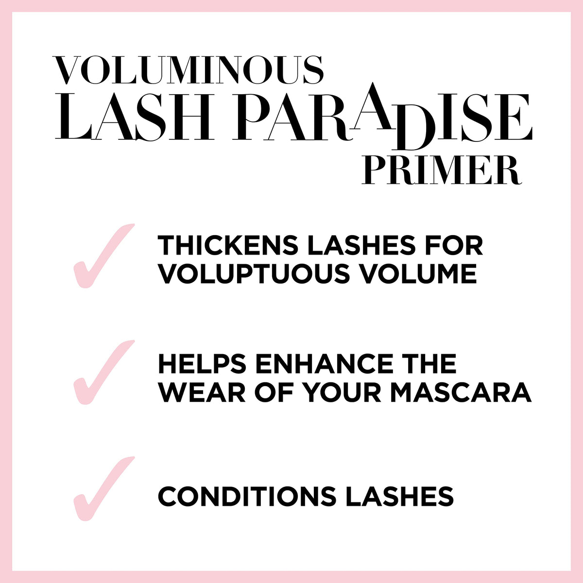 L'Oreal Paris primer inside a makeup bag with mascara, shows pairing for fuller lashes