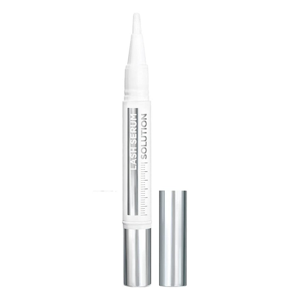 L'Oreal Paris lash serum front packaging showing applicator and product benefit