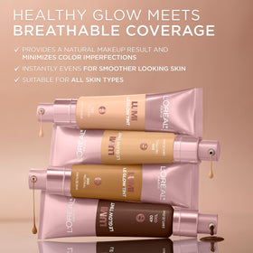 L'Oreal Paris Le Glow reflective pearls illustrating luminous effect