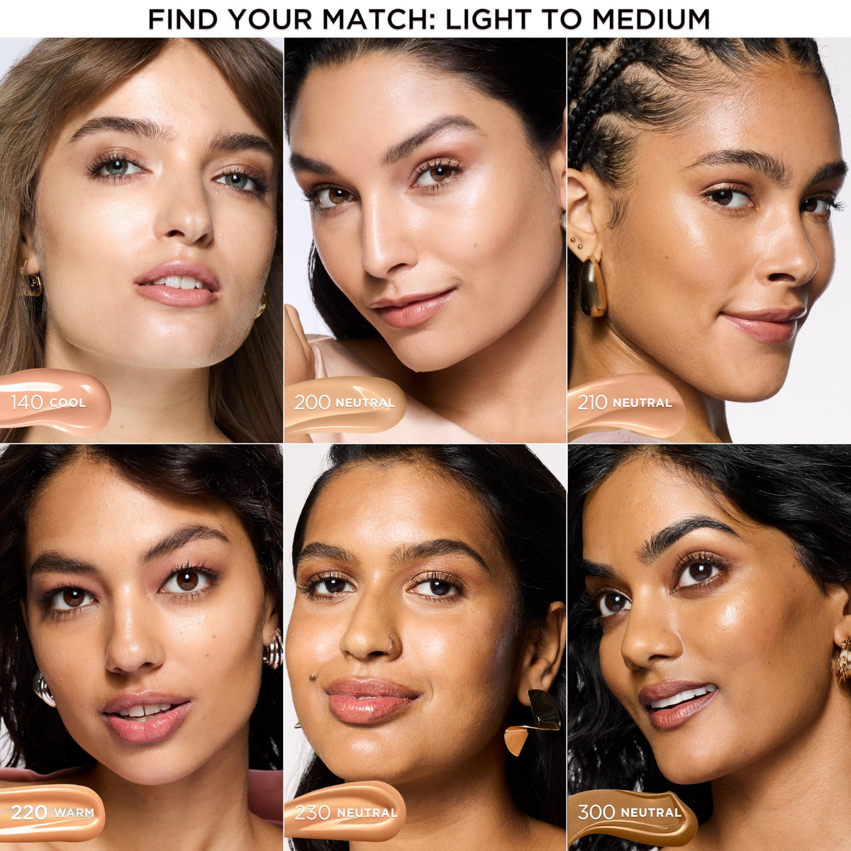 L'Oreal Paris Le Glow swatches on arm showing blendable shades